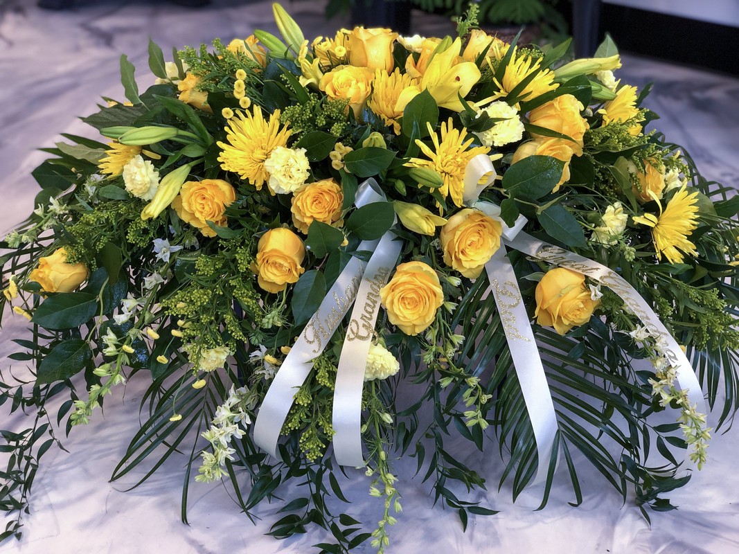Funeral Casket Flowers from Landers Flowers 10