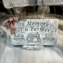 Stone Memory Of A Farmer in Savannah, MO and St. Joseph, MO