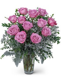 One Dozen Angelic Lavender Roses in Savannah, MO and St. Joseph, MO