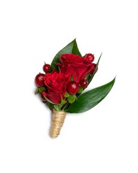 Crimson Boutonniere in Savannah, MO and St. Joseph, MO