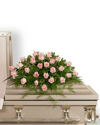 Pink Tranquility Casket Spray in Savannah, MO and St. Joseph, MO