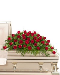 36 Red Roses Casket Spray in Savannah, MO and St. Joseph, MO