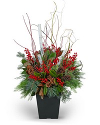 Winter Porch Pot in Savannah, MO and St. Joseph, MO
